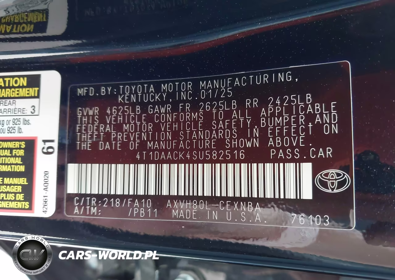 2025 Toyota Camry Le VIN:4T1DAACK4SU582516 - 9