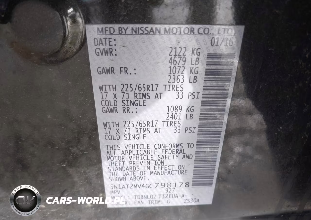 2016 Nissan Rogue Sv VIN:5N1AT2MV4GC798178 - 9