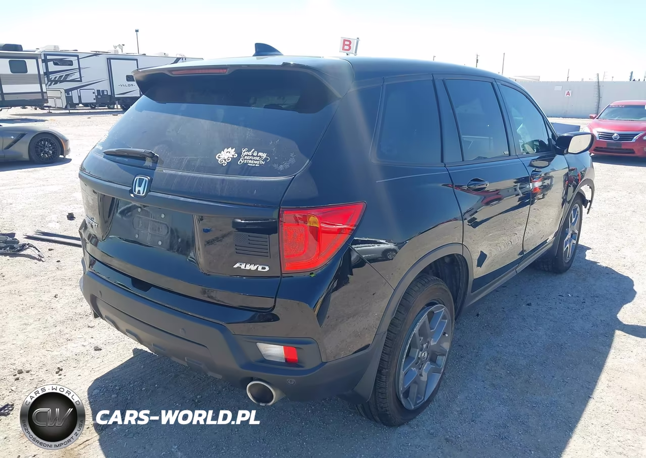 2022 Honda Passport Awd Ex-L VIN:5FNYF8H53NB026813 - 4