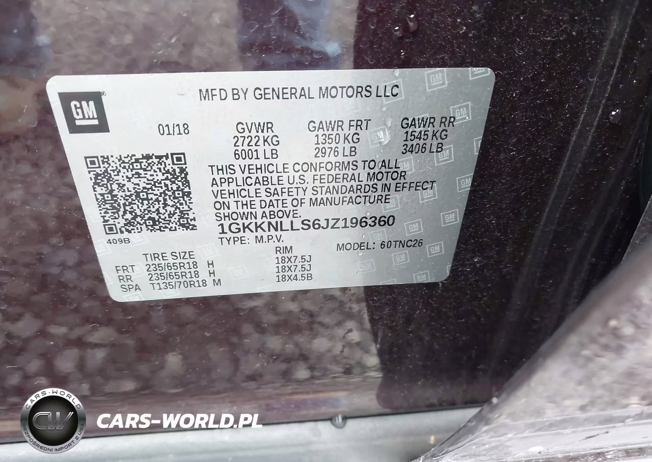 2018 GMC Acadia Sle-2 VIN:1GKKNLLS6JZ196360 - 9