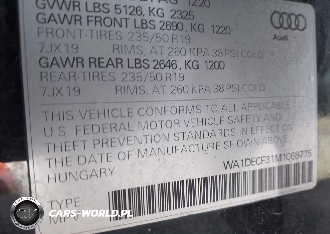 2021 Audi Q3 Premium 45 Tfsi S Line Quattro Tiptronic VIN:WA1DECF31M1068775 - 9