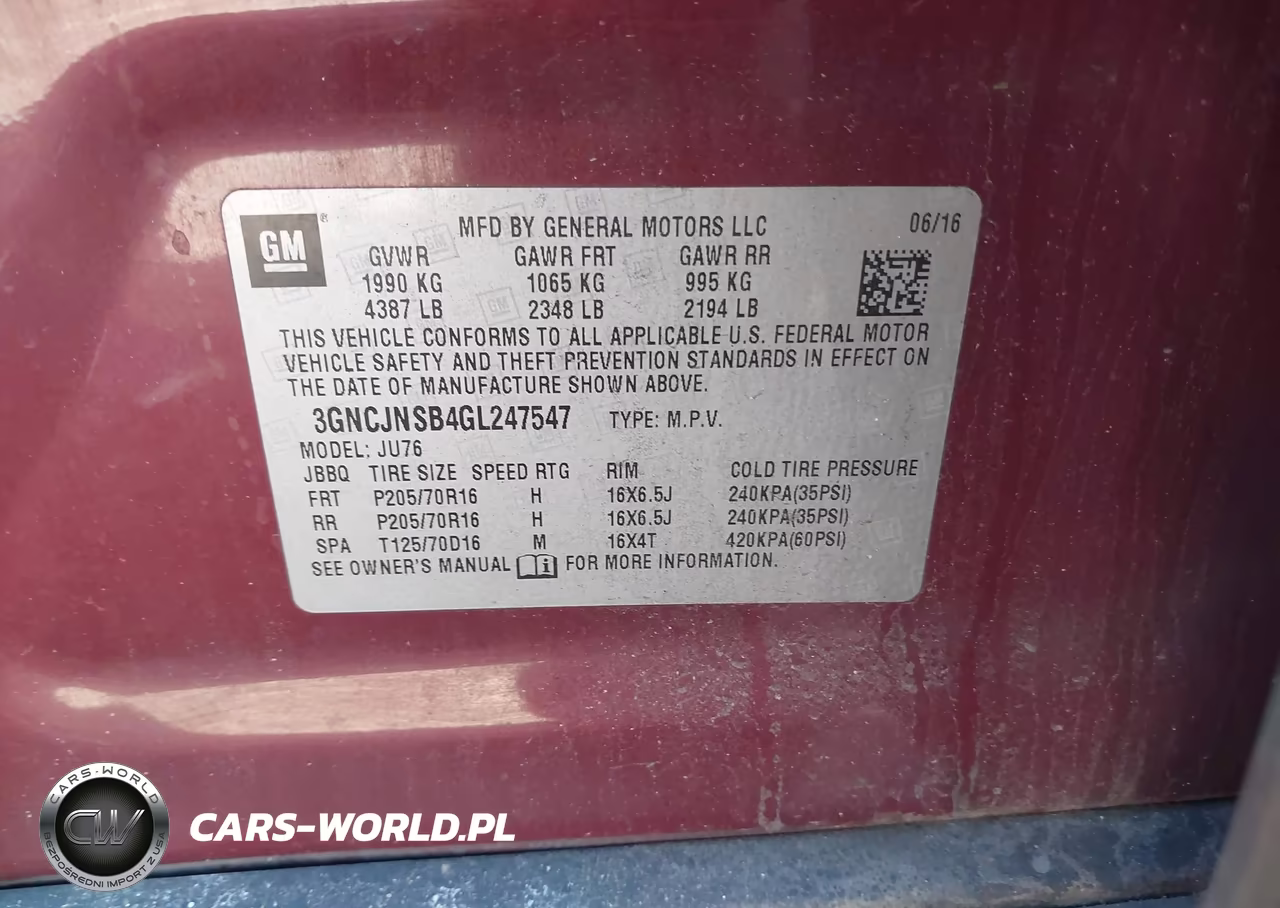 2016 Chevrolet Trax 1Ls VIN:3GNCJNSB4GL247547 - 9