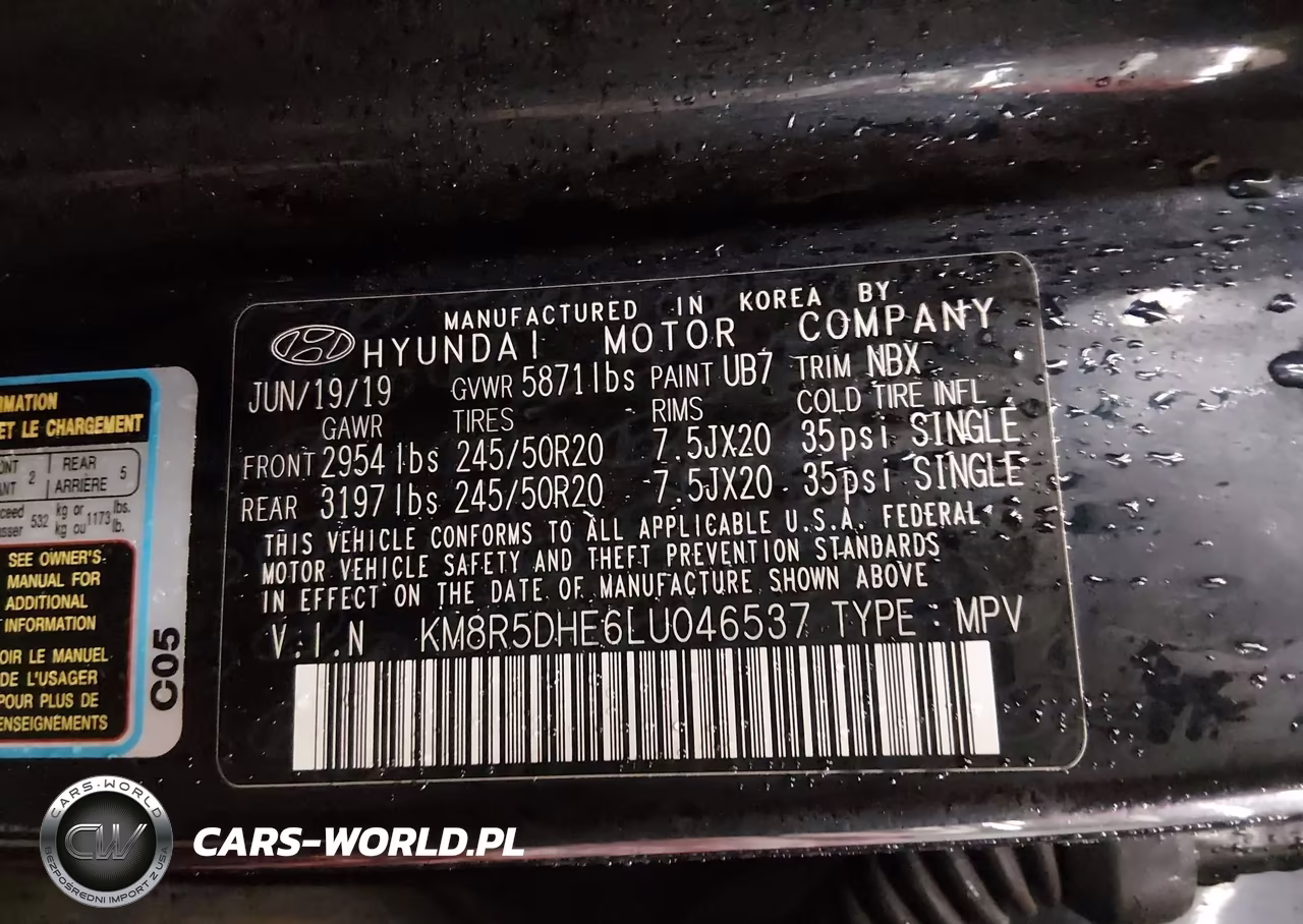 2020 Hyundai Palisade Limited VIN:KM8R5DHE6LU046537 - 9