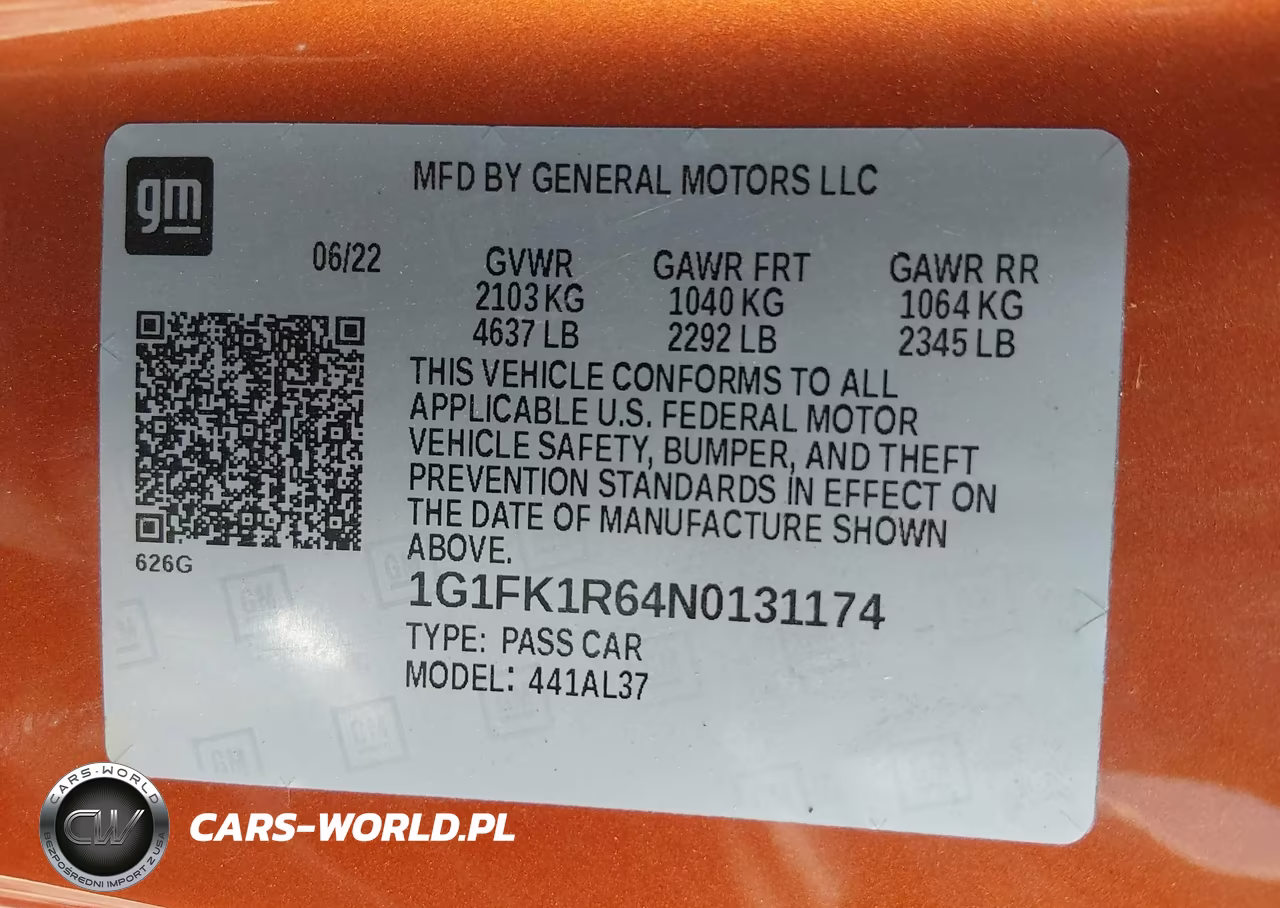 2022 Chevrolet Camaro Rwd Zl1 VIN:1G1FK1R64N0131174 - 9