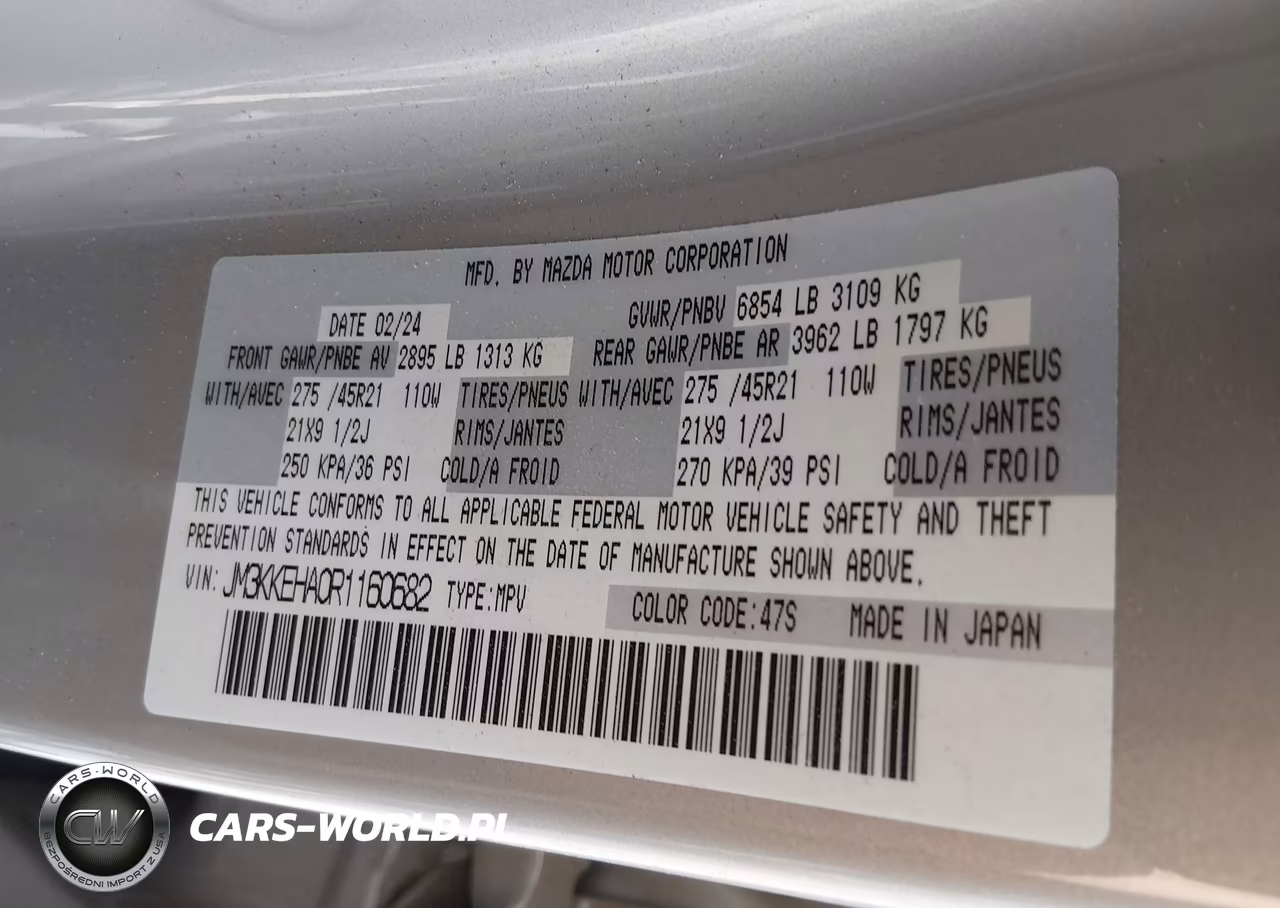 2024 Mazda Cx-90 Phev Premium Plus VIN:JM3KKEHA0R1160682 - 9