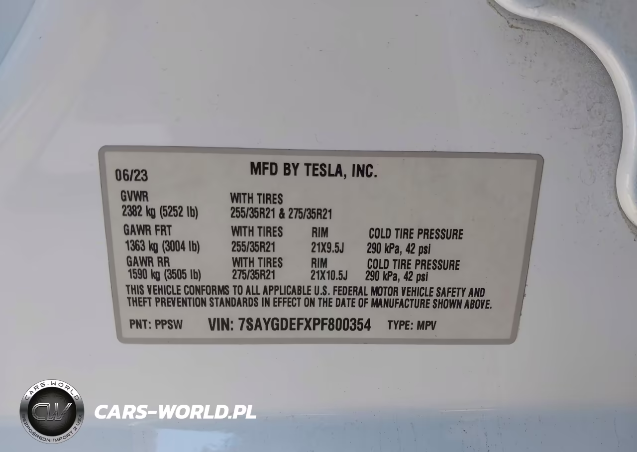 2023 Tesla Model Y Performance Dual Motor All-Wheel Drive VIN:7SAYGDEFXPF800354 - 9