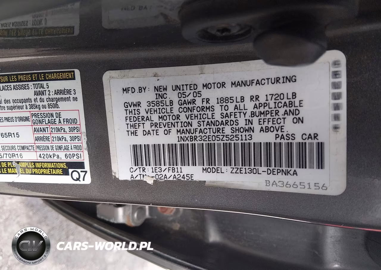 2005 Toyota Corolla Le VIN:1NXBR32E05Z525113 - 9