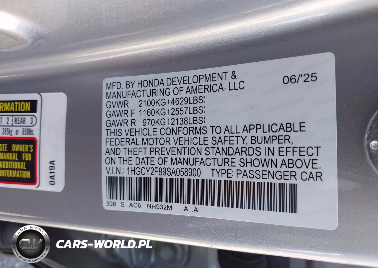 2025 Honda Accord Hybrid Touring VIN:1HGCY2F89SA058900 - 9