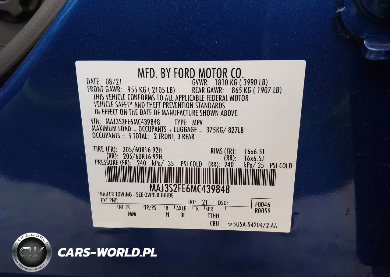2021 Ford Ecosport S VIN:MAJ3S2FE6MC439848 - 9