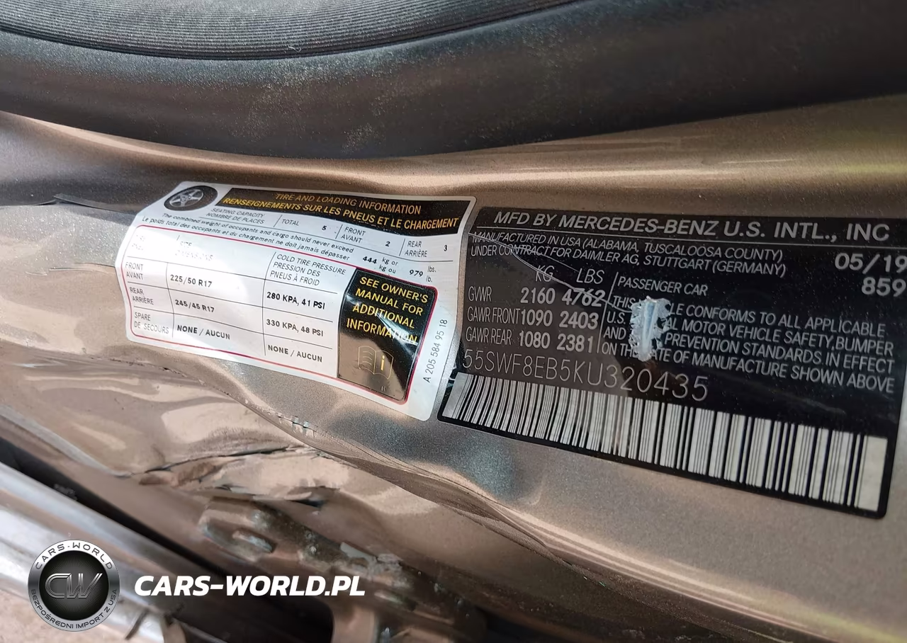 2019 Mercedes-Benz C 300 4Matic VIN:55SWF8EB5KU320435 - 9