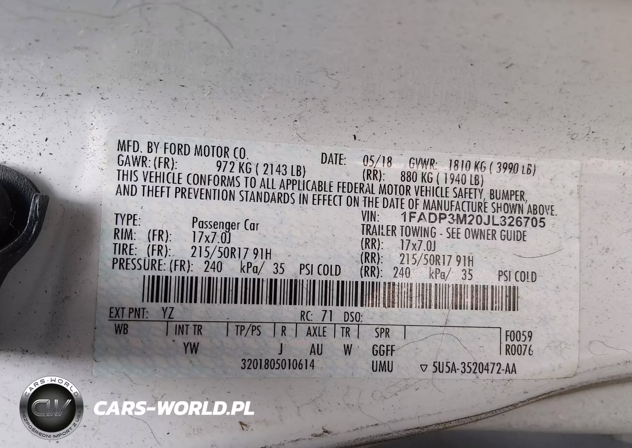 2018 Ford Focus Sel VIN:1FADP3M20JL326705 - 9