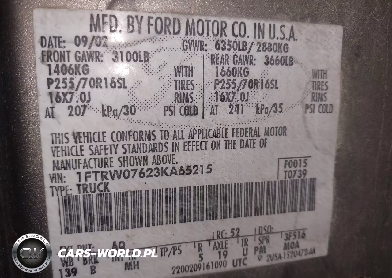 2003 Ford F-150 Lariat-Xlt VIN:1FTRW07623KA65215 - 9