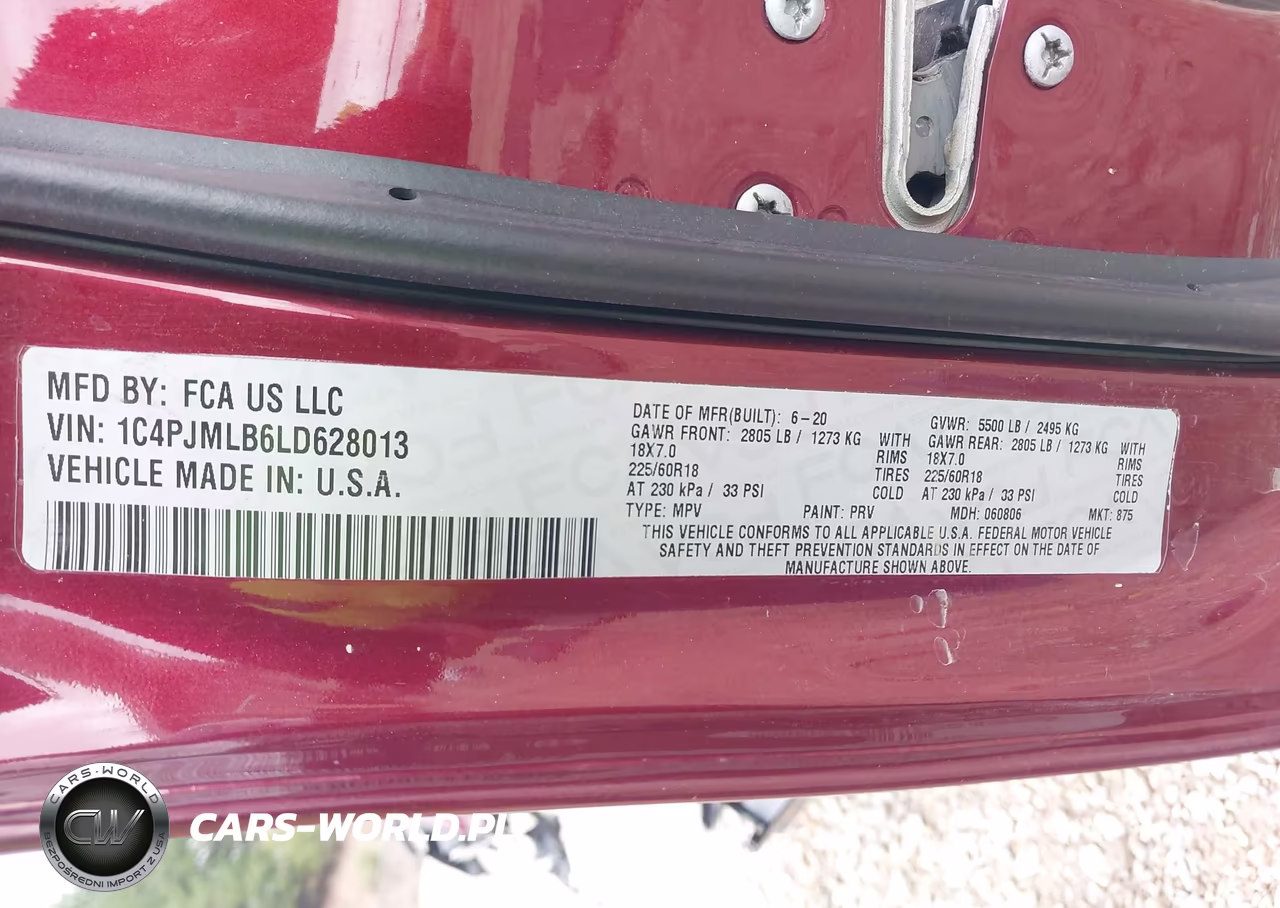 2020 Jeep Cherokee Altitude 4X4 VIN:1C4PJMLB6LD628013 - 9
