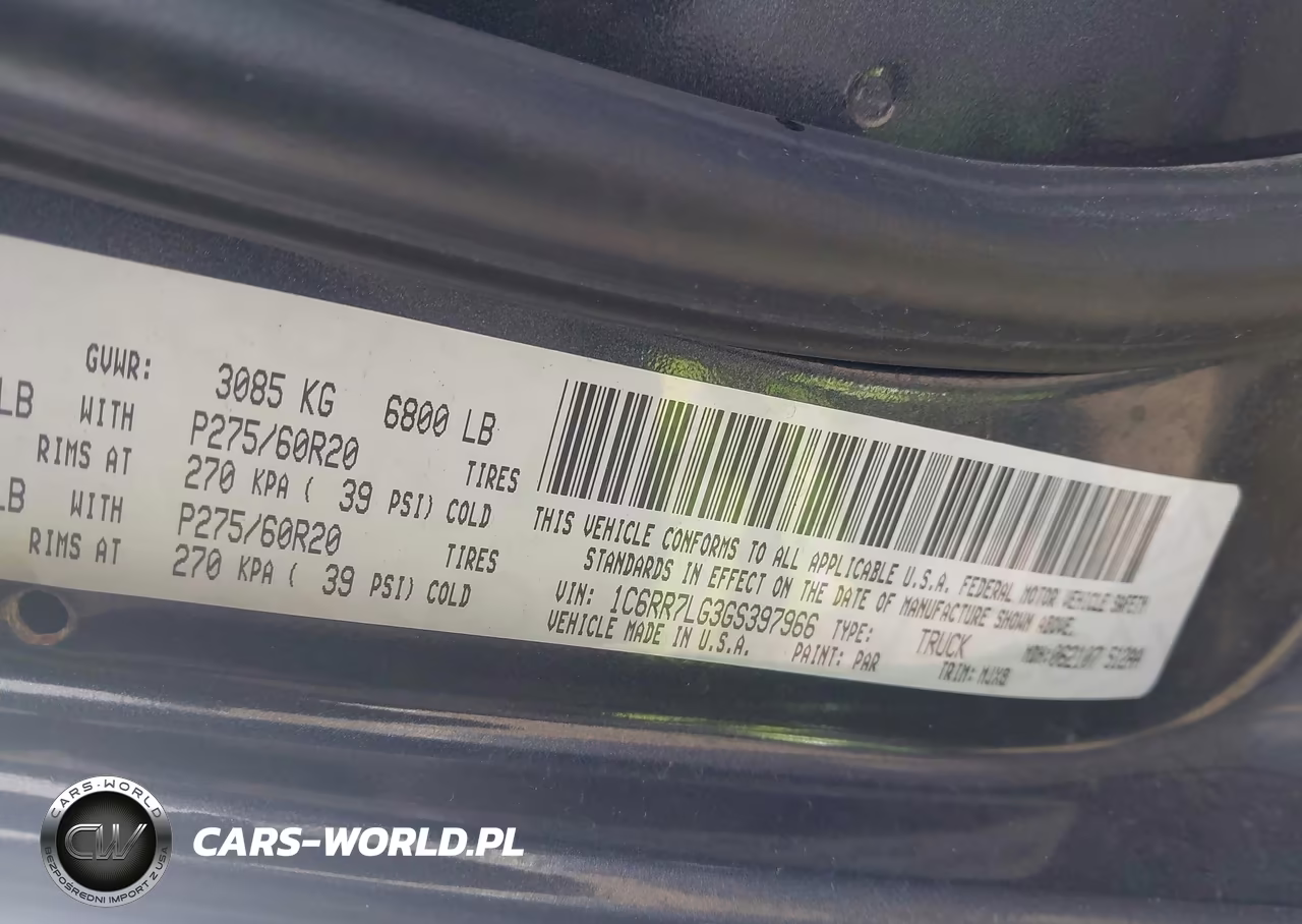 2016 Ram 1500 Big Horn VIN:1C6RR7LG3GS397966 - 9