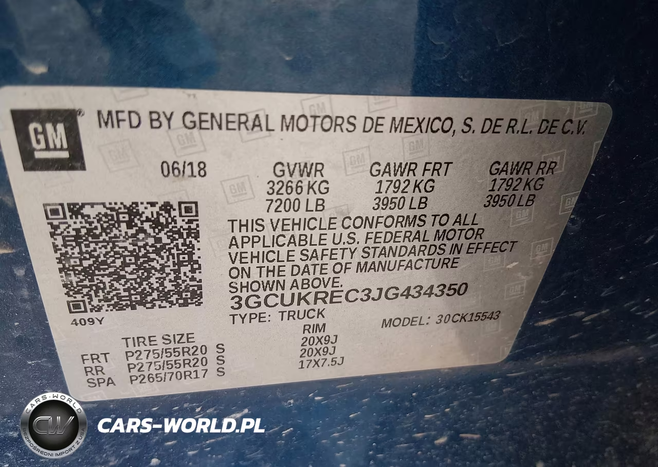 2018 Chevrolet Silverado 1500 2Lt VIN:3GCUKREC3JG434350 - 9