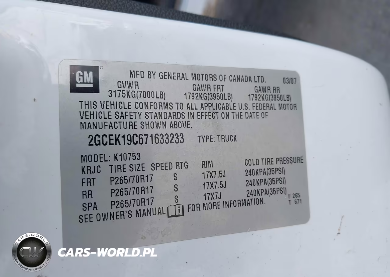 2007 Chevrolet Silverado 1500 Lt1 VIN:2GCEK19C671633233 - 9