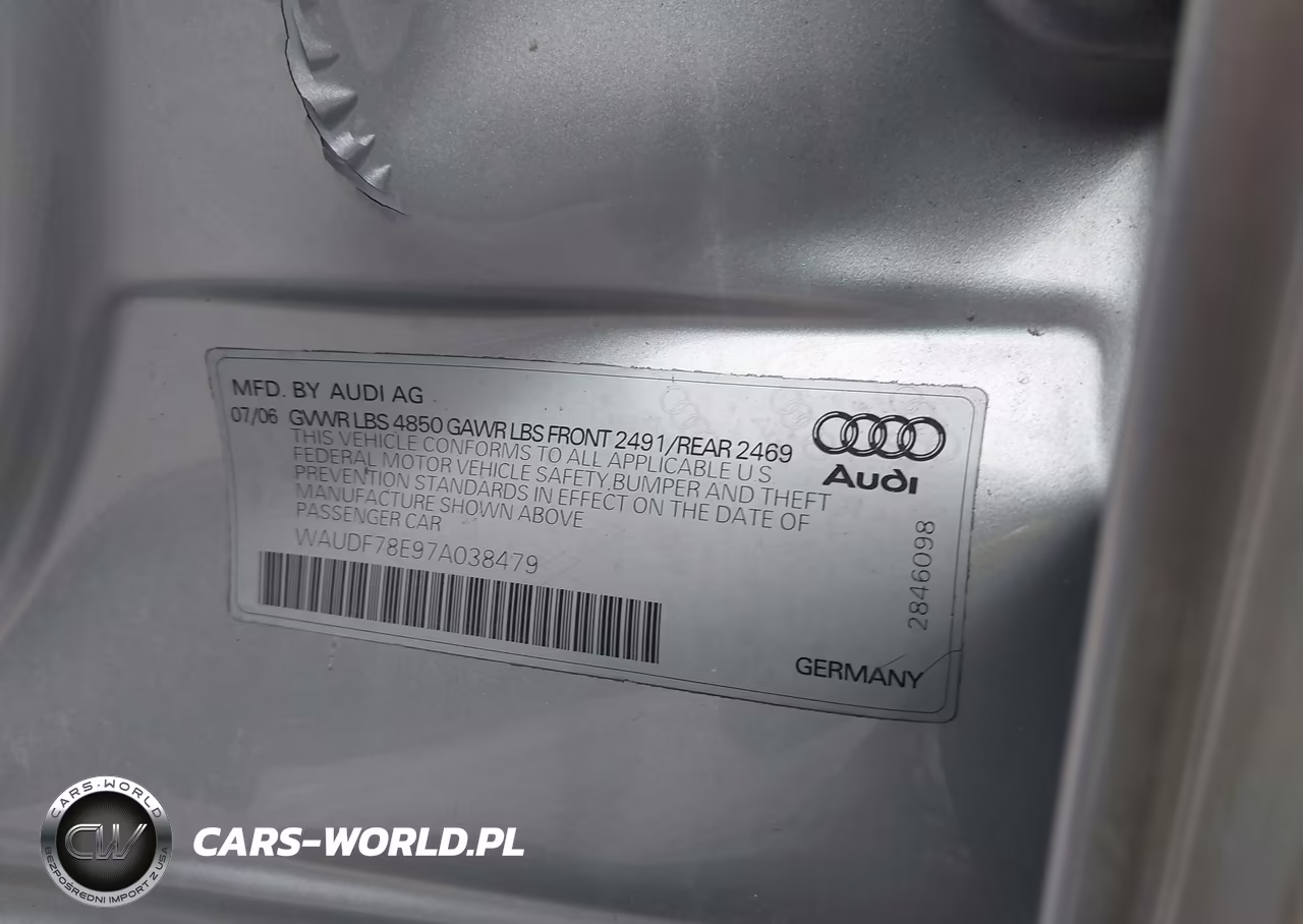 2007 Audi A4 2.0T VIN:WAUDF78E97A038479 - 9