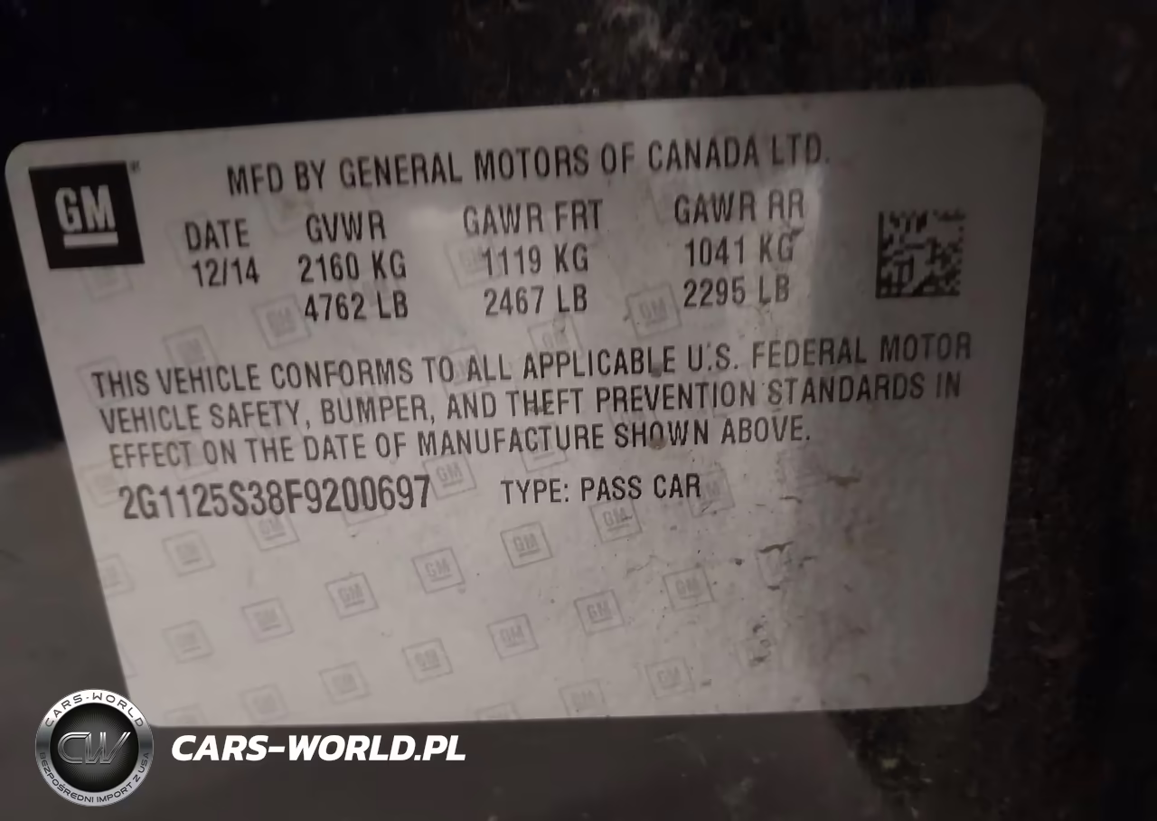 2015 Chevrolet Impala 2Lt VIN:2G1125S38F9200697 - 9