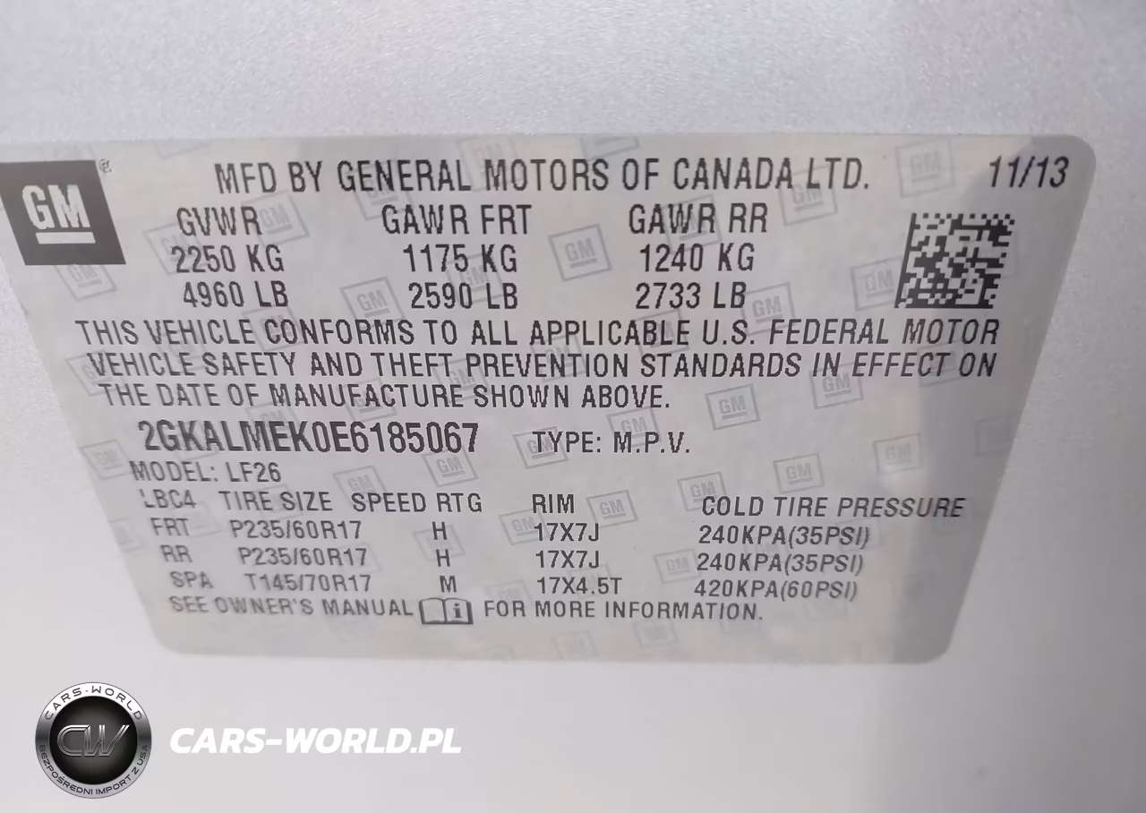 2014 GMC Terrain Sle-1 VIN:2GKALMEK0E6185067 - 9
