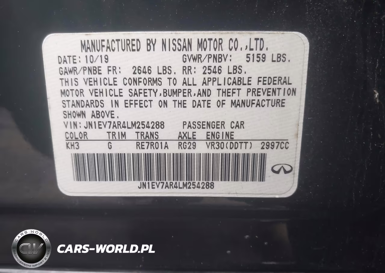 2020 Infiniti Q50 Luxe Awd VIN:JN1EV7AR4LM254288 - 9