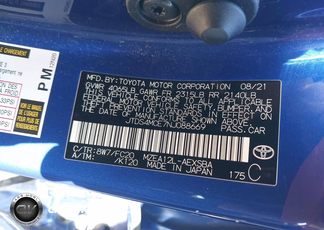 2022 Toyota Corolla Se VIN:JTDS4MCE7NJ088669 - 9