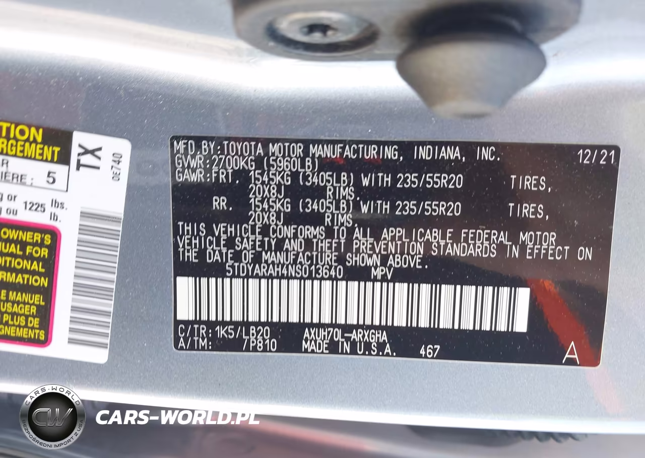 2022 Toyota Highlander Hybrid Limited VIN:5TDYARAH4NS013640 - 9