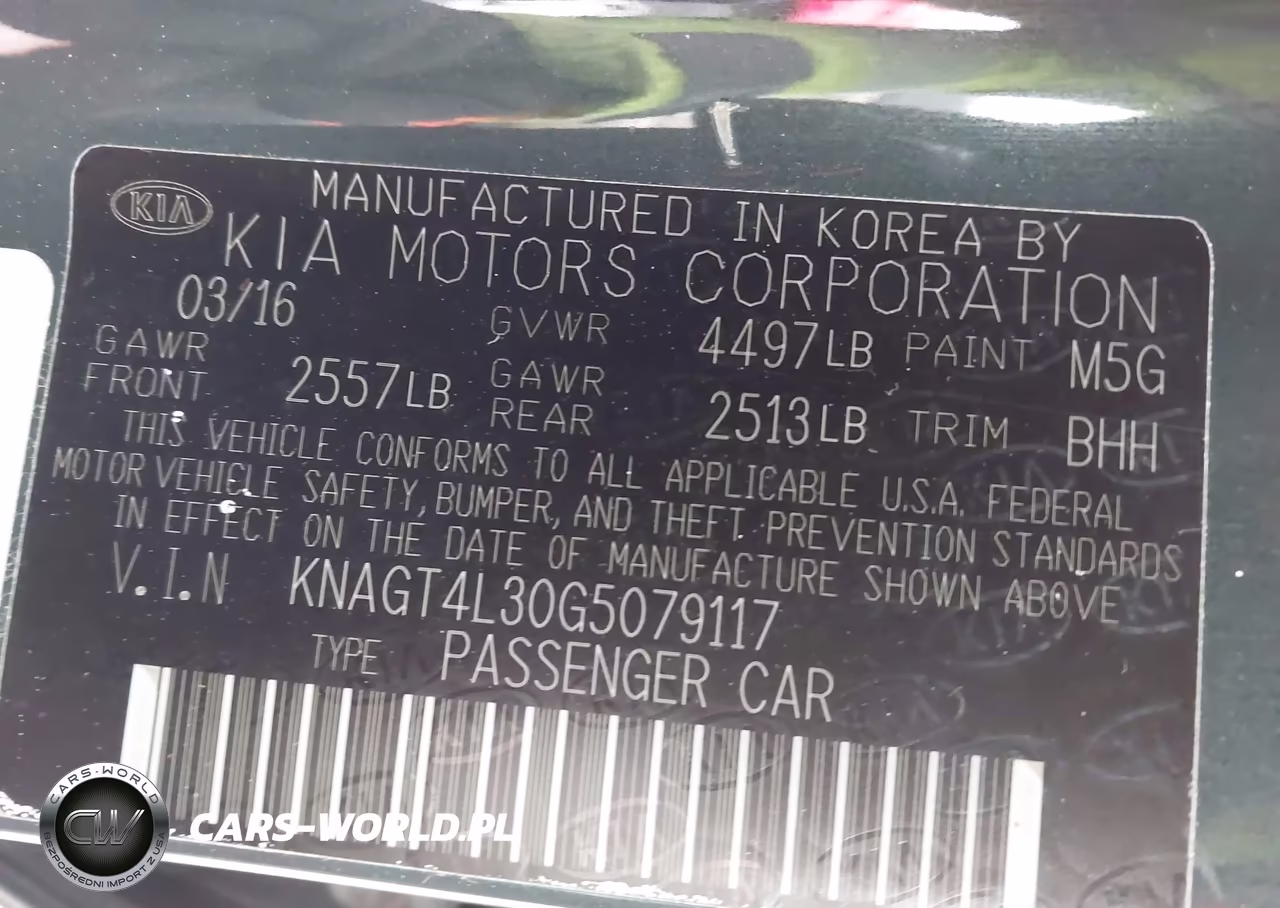 2016 Kia Optima Lx VIN:KNAGT4L30G5079117 - 9