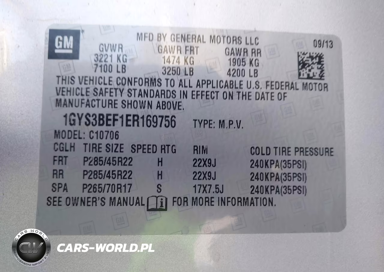 2014 Cadillac Escalade Luxury VIN:1GYS3BEF1ER169756 - 9
