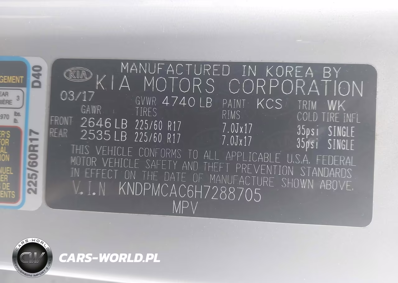 2017 Kia Sportage Lx VIN:KNDPMCAC6H7288705 - 9