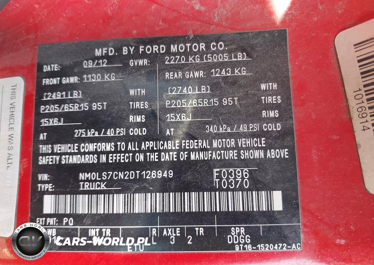 2013 Ford Transit Connect Xl VIN:NM0LS7CN2DT126949 - 9