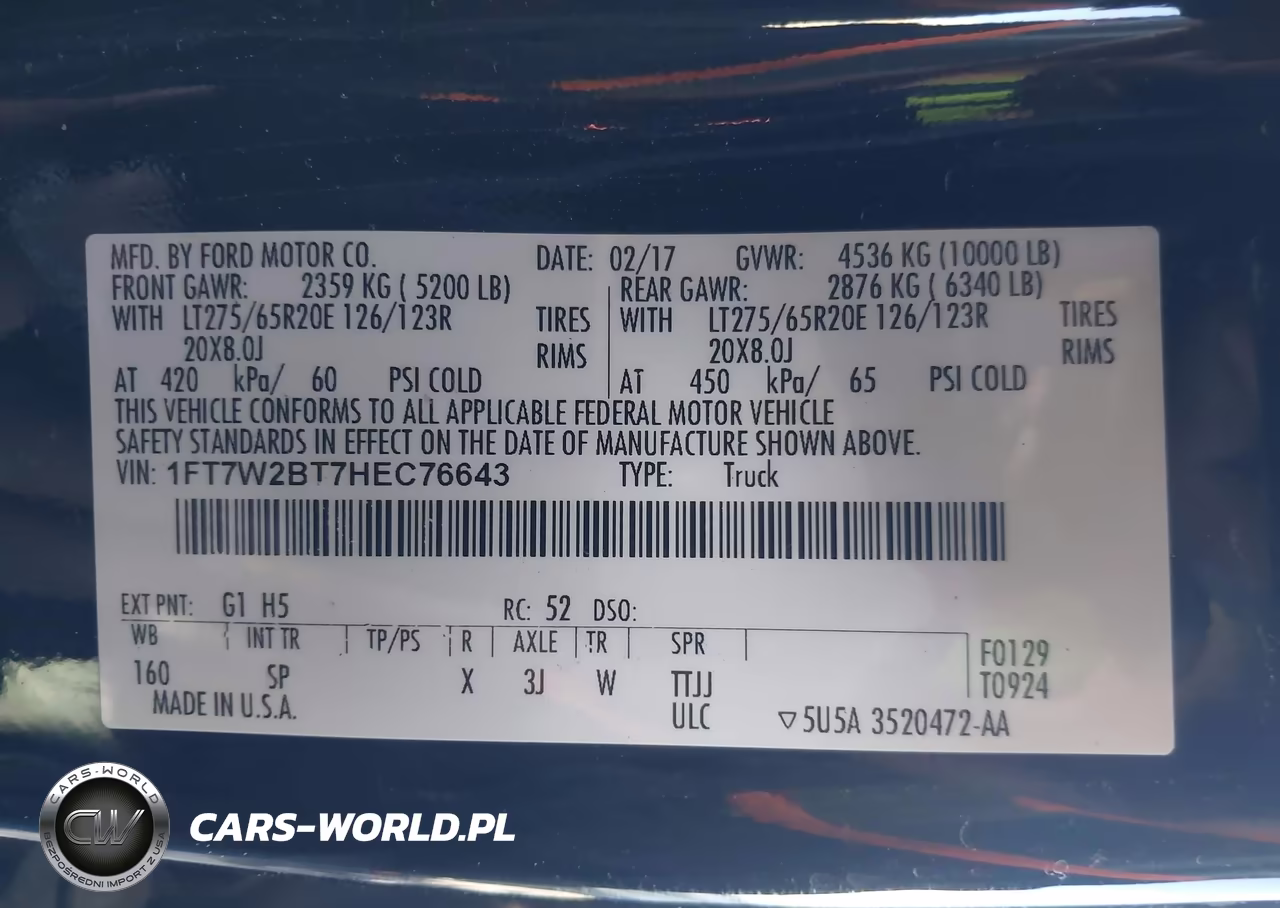 2017 Ford F-250 King Ranch VIN:1FT7W2BT7HEC76643 - 9