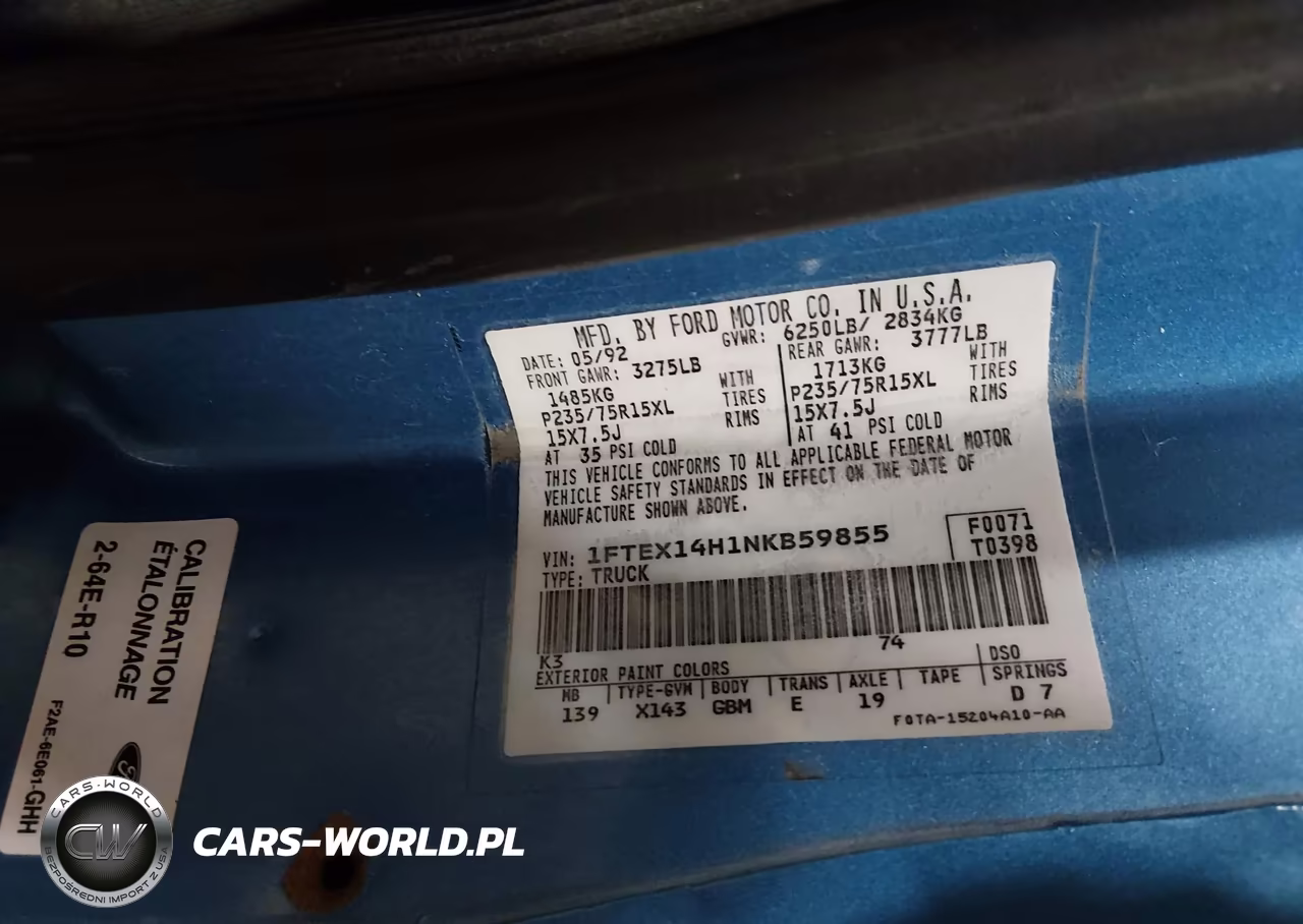 1992 Ford F150 VIN:1FTEX14H1NKB59855 - 9