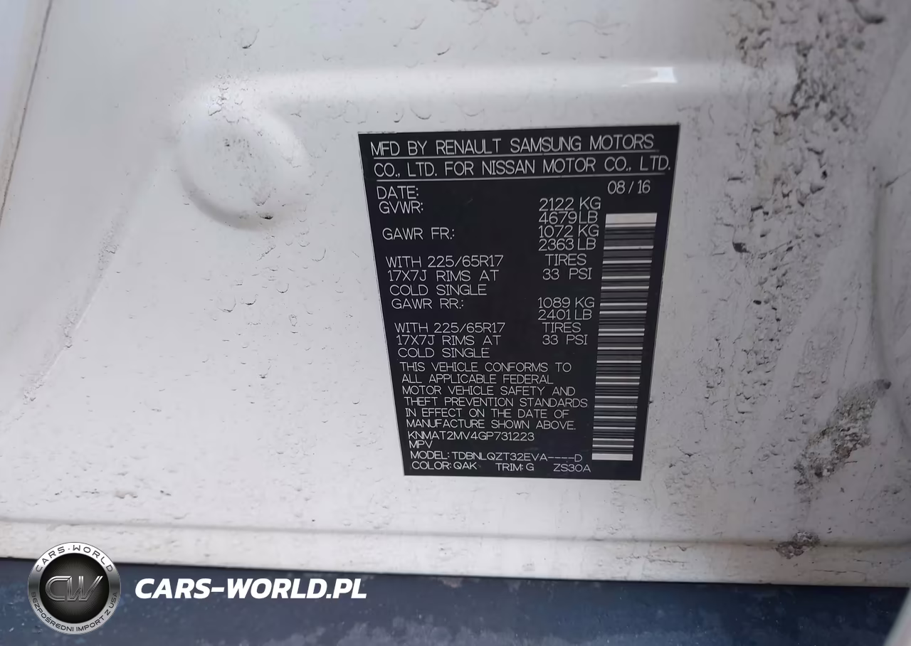 2016 Nissan Rogue Sv VIN:KNMAT2MV4GP731223 - 9