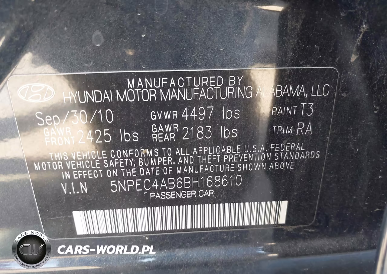 2011 Hyundai Sonata Se 2.0T VIN:5NPEC4AB6BH168610 - 9
