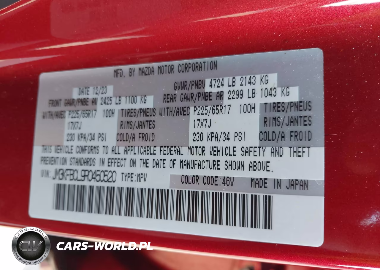 2024 Mazda Cx-5 2.5 S Preferred VIN:JM3KFBCL9R0450520 - 9