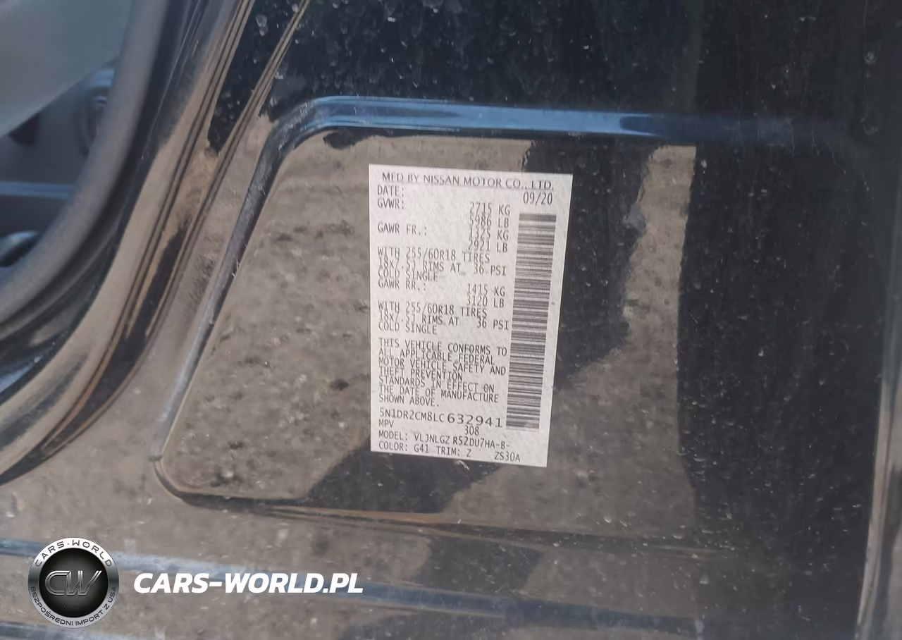 2020 Nissan Pathfinder Sl 4Wd VIN:5N1DR2CM8LC632941 - 9