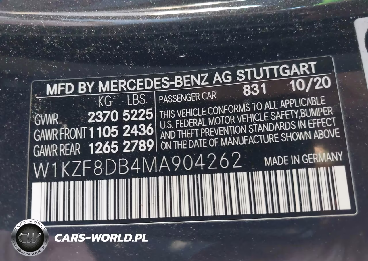 2021 Mercedes-Benz E 350 VIN:W1KZF8DB4MA904262 - 9