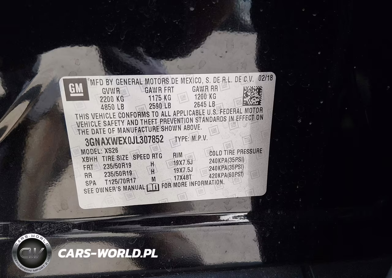 2018 Chevrolet Equinox Premier VIN:3GNAXWEX0JL307852 - 9