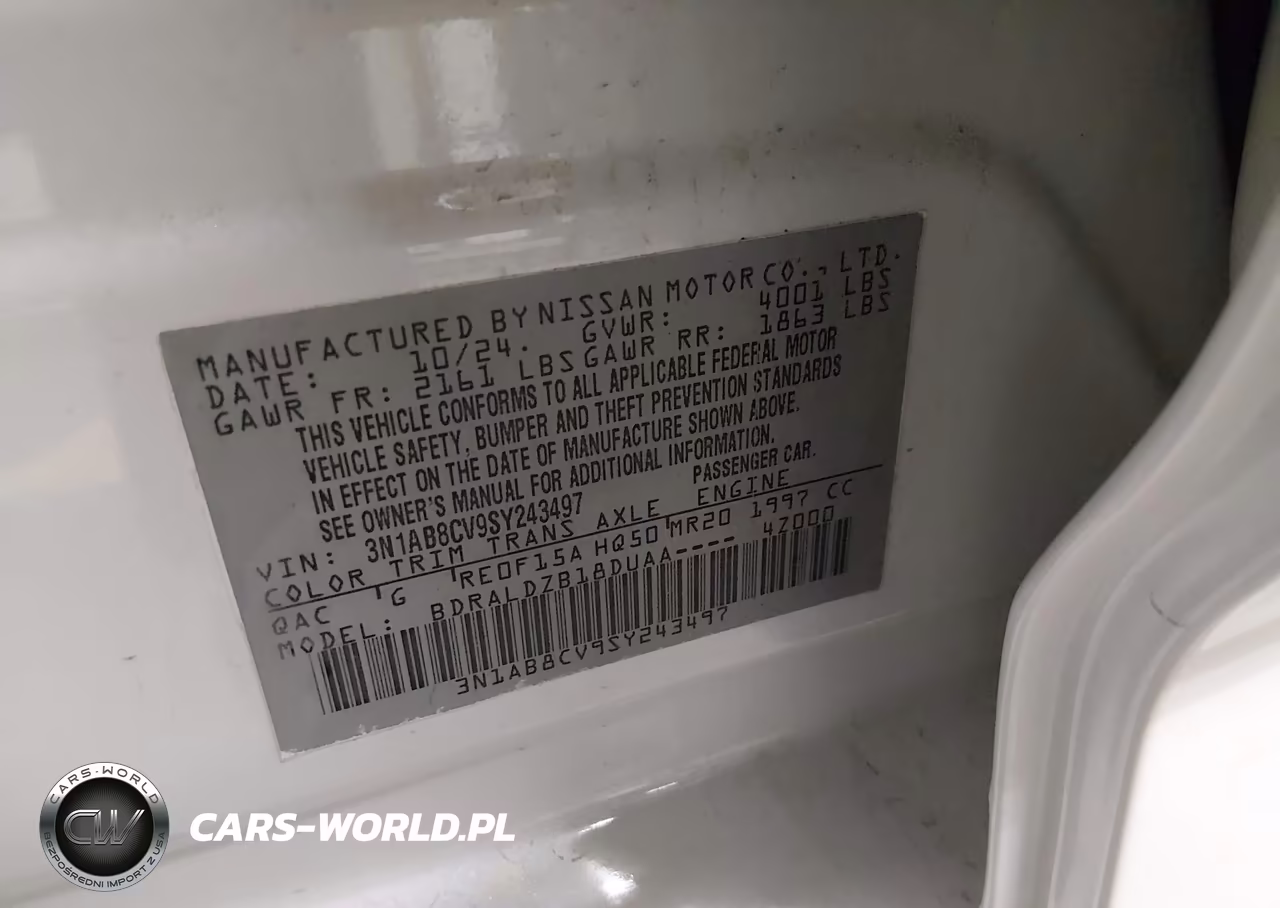 2025 Nissan Sentra Sv VIN:3N1AB8CV9SY243497 - 9