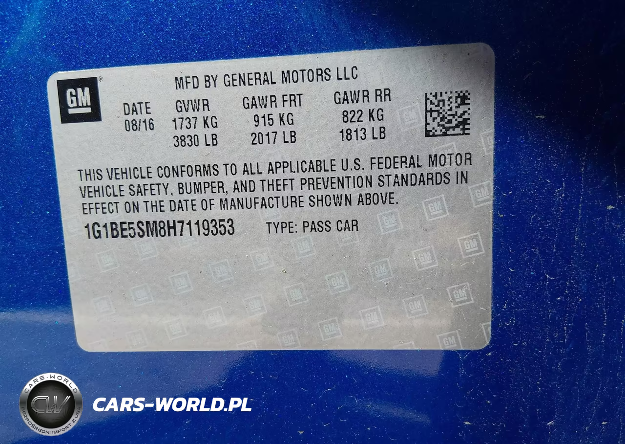 2017 Chevrolet Cruze Lt Auto VIN:1G1BE5SM8H7119353 - 9