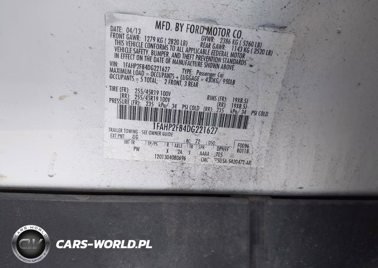 2013 Ford Taurus Limited VIN:1FAHP2F84DG221627 - 9