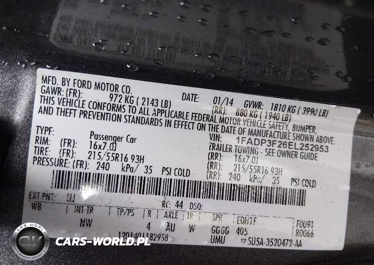 2014 Ford Focus Se VIN:1FADP3F26EL252953 - 9