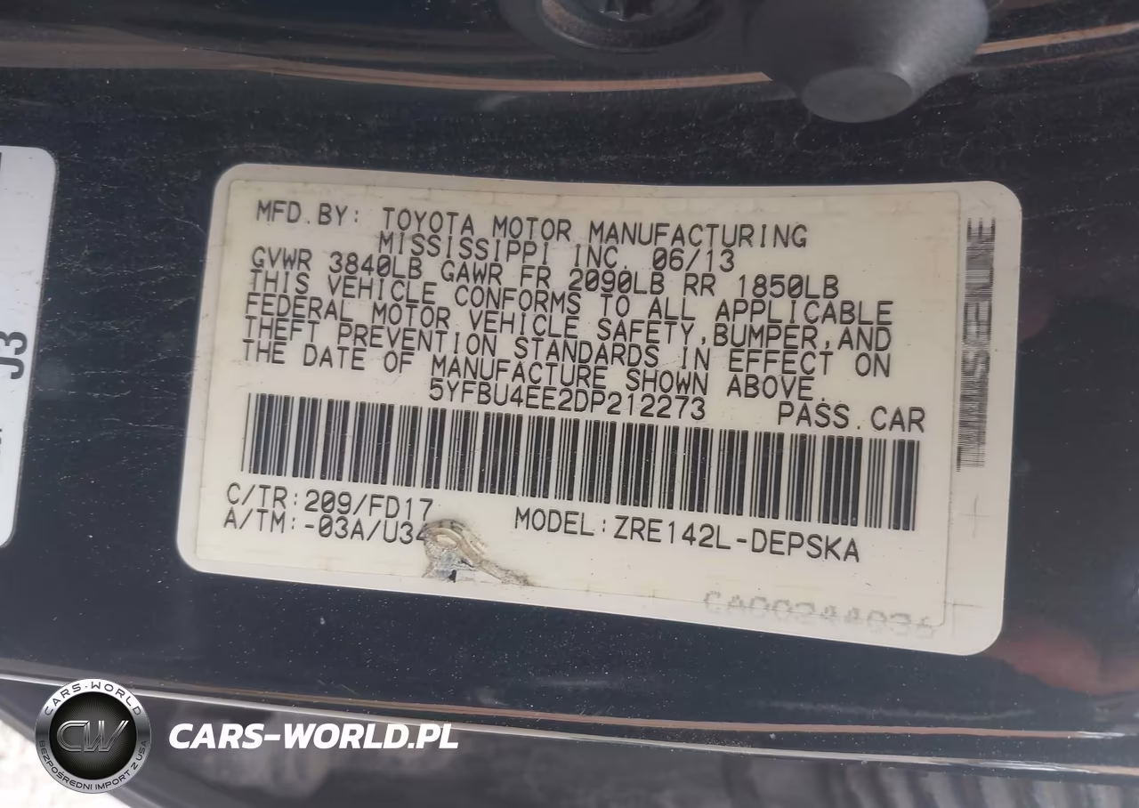 2013 Toyota Corolla S VIN:5YFBU4EE2DP212273 - 9
