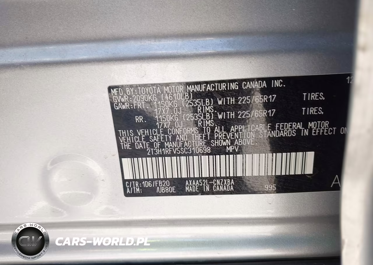 2025 Toyota Rav4 Le VIN:2T3H1RFV5SC310698 - 9