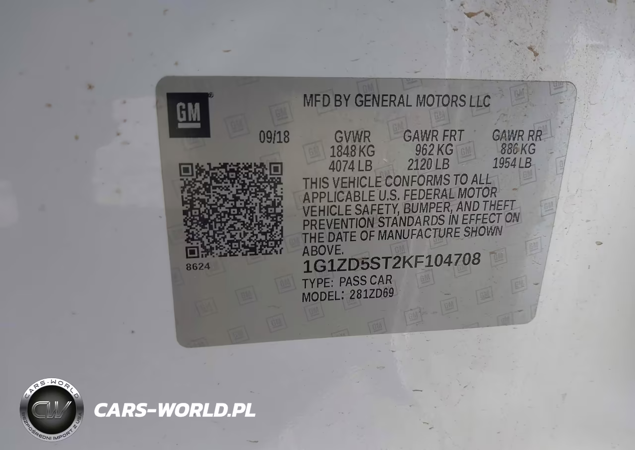 2019 Chevrolet Malibu Lt VIN:1G1ZD5ST2KF104708 - 9
