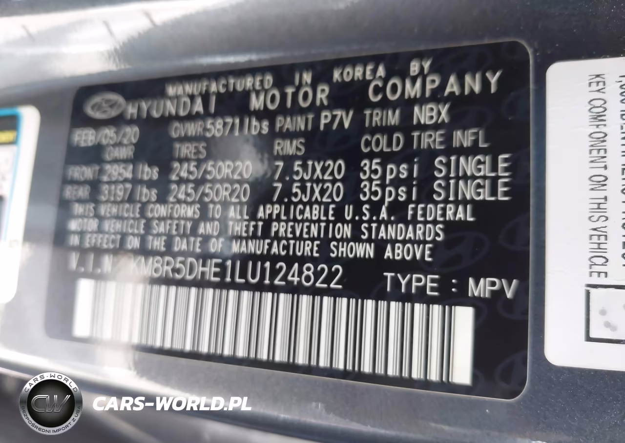 2020 Hyundai Palisade Limited VIN:KM8R5DHE1LU124822 - 9