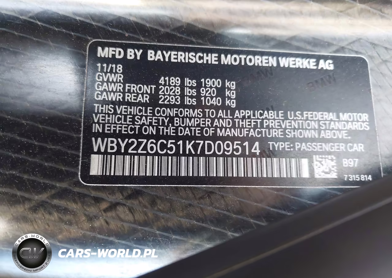 2019 BMW I8 VIN:WBY2Z6C51K7D09514 - 9