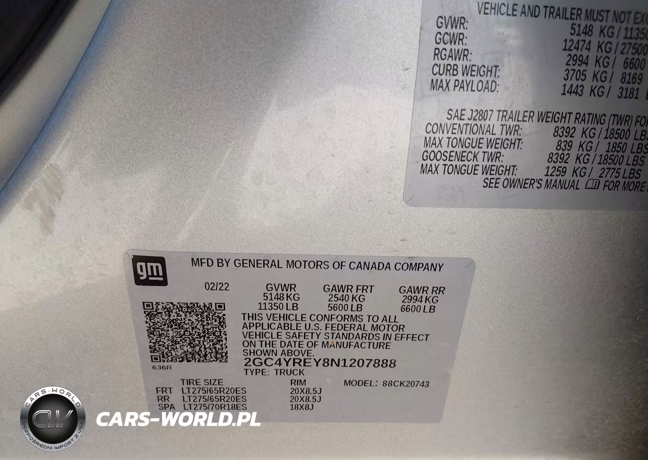 2022 Chevrolet Silverado 2500Hd 4Wd Standard Bed High Country VIN:2GC4YREY8N1207888 - 9