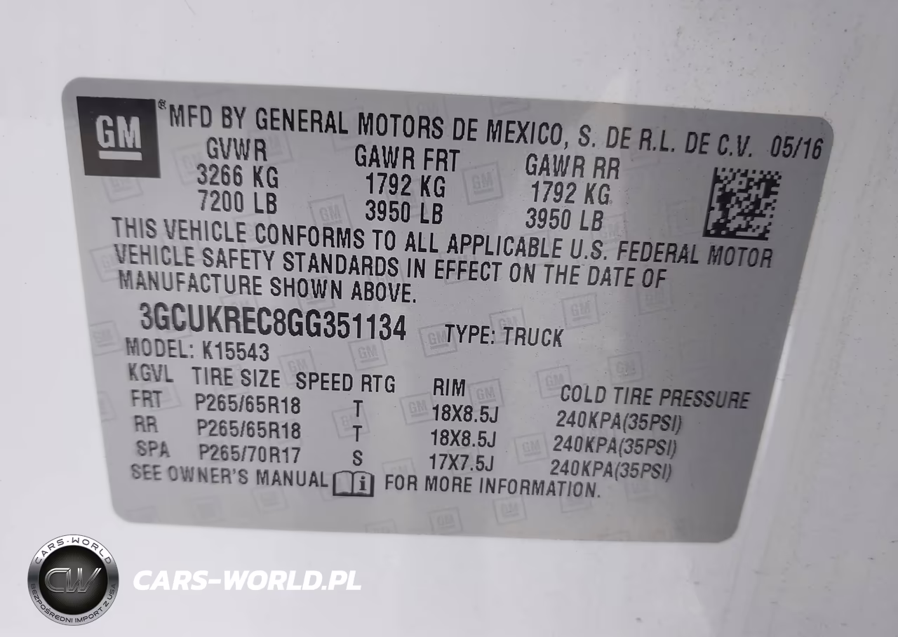 2016 Chevrolet Silverado 1500 2Lt VIN:3GCUKREC8GG351134 - 9