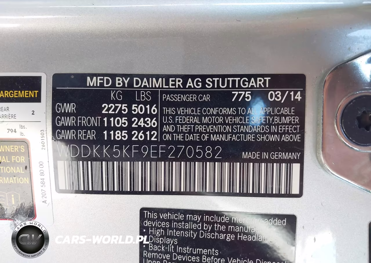 2014 Mercedes-Benz E 350 VIN:WDDKK5KF9EF270582 - 9
